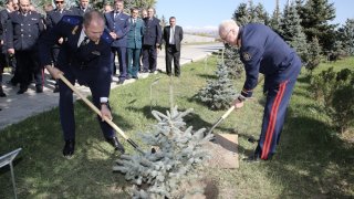 Delegations headed by Chairmen of Investigative Committees of Russia and Belarus visited Memorial of Tsitsernakaberd (Photos)