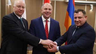 Տեղի է ունեցել Հայաստանի, Բելառուսի և Ռուսաստանի քննչական կոմիտեների նախագահների աշխատանքային հանդիպումը (լուսանկարներ)