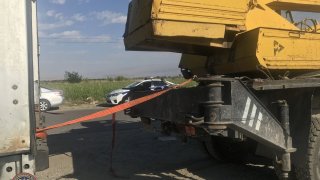 Վերամբարձ կռունկ ավտոմեքենայի վարորդի կողմից հետընթաց կատարելու ժամանակ 65-ամյա տղամարդը վրաերթի է ենթարկվել (լուսանկարներ)