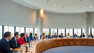 Встреча в Страсбурге с Председателем Европейского суда по правам человека Шифрой О’Лири (фото)